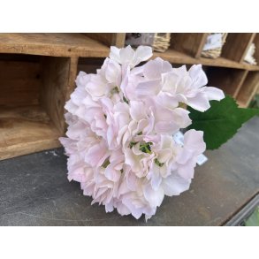 DEKO FLORALE, Kunstig hortensia, 46 cm, lyserd, real touch