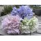 DEKO FLORALE, Kunstig hortensia, 46 cm, grn/hvid, real touch