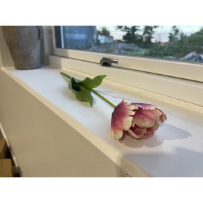 DEKO FLORALE, Kunstig tulipan (naturtro), 61 cm, lilla