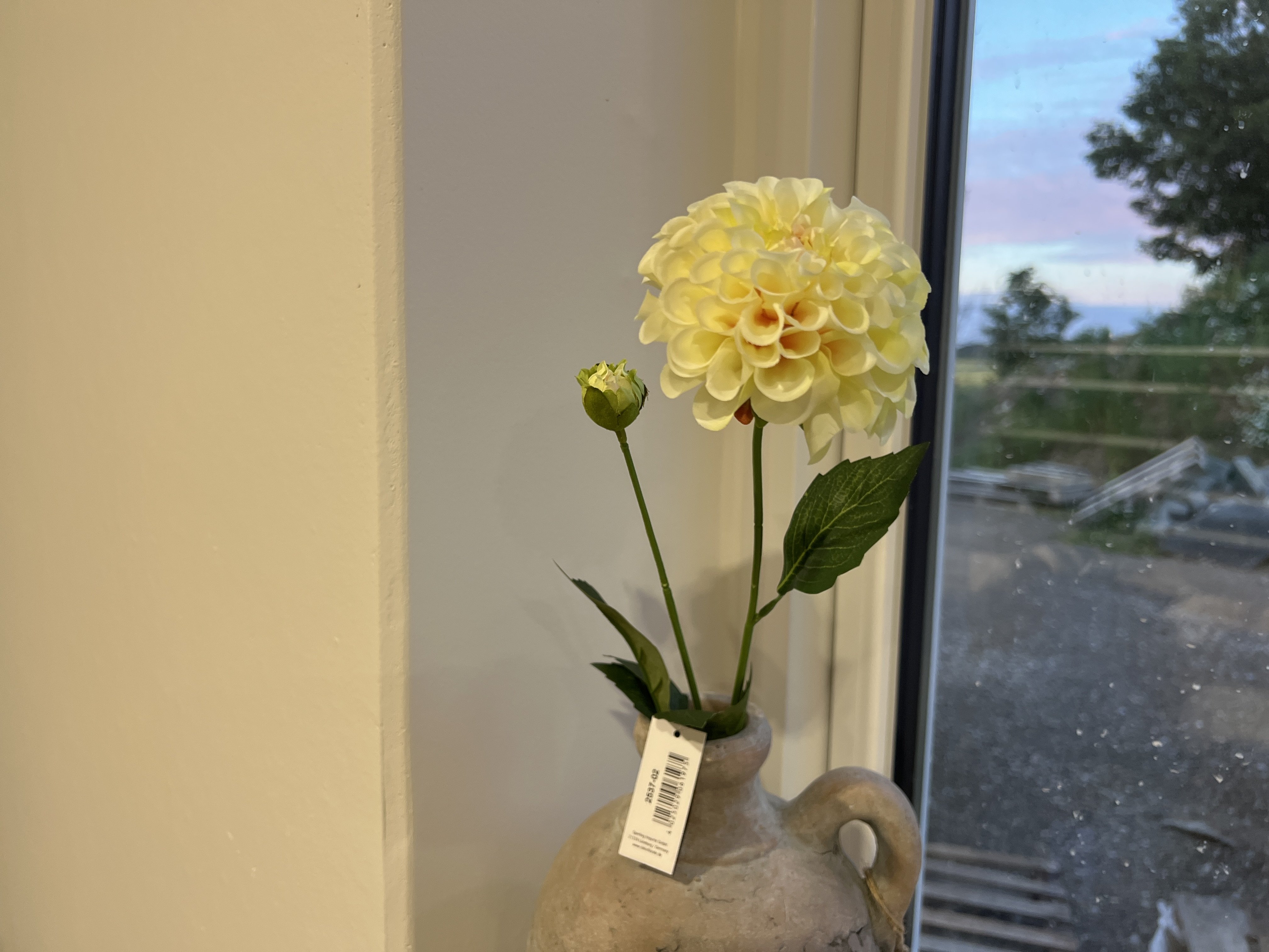 DEKO FLORALE, Dahliagren, 56 cm, lys gul