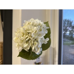 DEKO FLORALE,  Kunstig hortensia, 64 cm., hvid