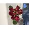 DEKO FLORALE, Blomsterbuket med 9 stk. roser, 23 cm., rd