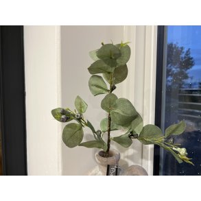 DEKO FLORALE, Gren med blade og bllige br, 61cm