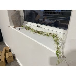 DEKO FLORALE, Slyngplante med hvide blomster, 152cm.