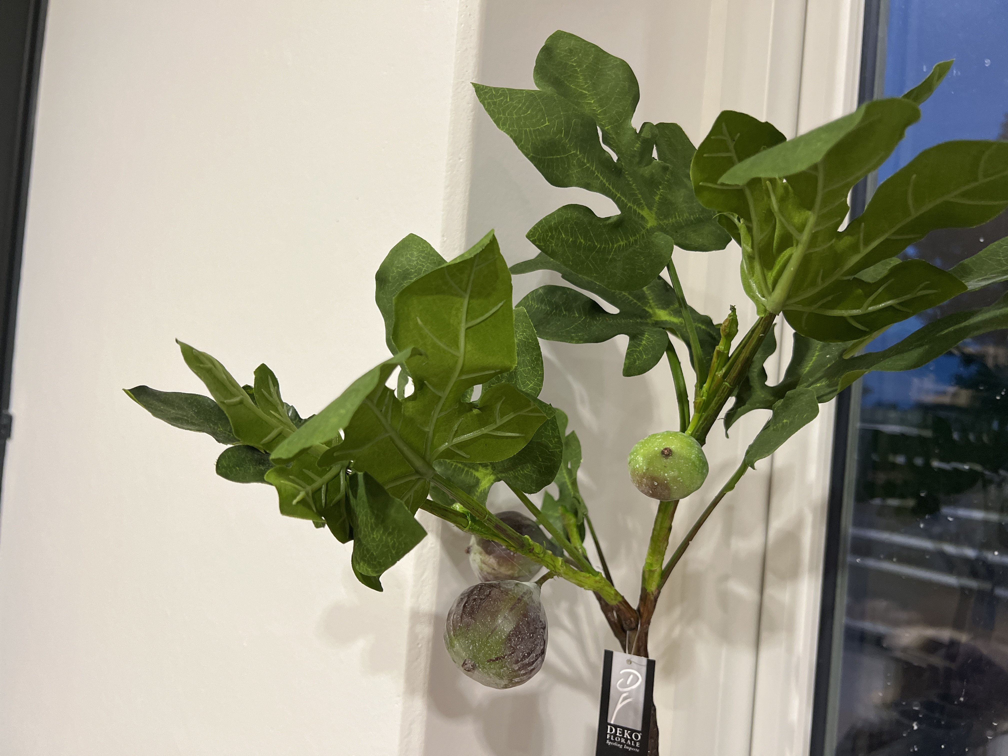 DEKO FLORALE, Kunstig gren med figne, 75 cm