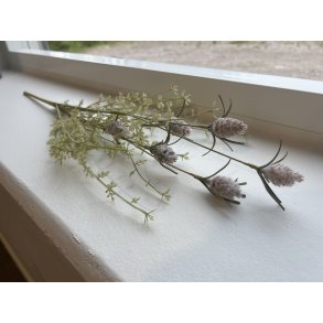 DEKO FLORALE, Grsgren, 55 cm, creme-lilla