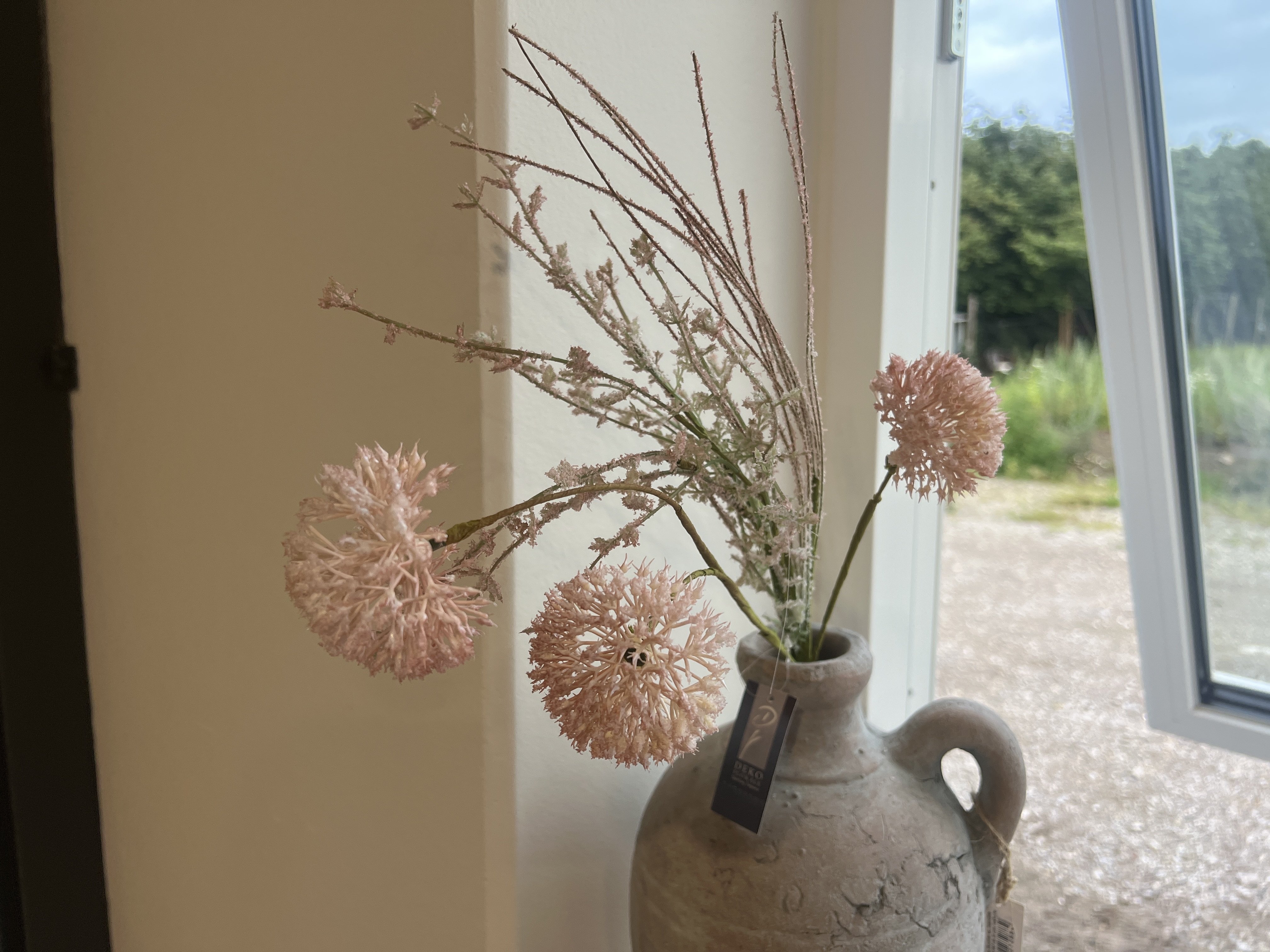 DEKO FLORALE, Tidselbundt, 52 cm, lyserd