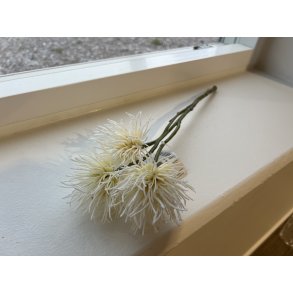 DEKO FLORALE, Spids burre dkket med sne, 41cm, cream