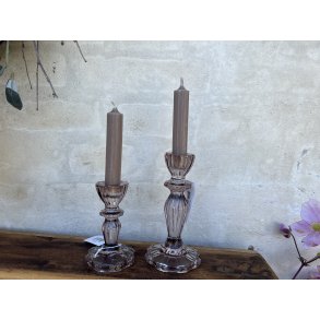 Chic Antique, Lysestage med blondekant, taupe