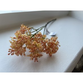 DEKO FLORALE, Buket med sm blomster, 38 cm, Lakse-farve