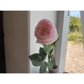 DEKO FLORALE, Kunstig rose, 59 cm, lyserd, real touch