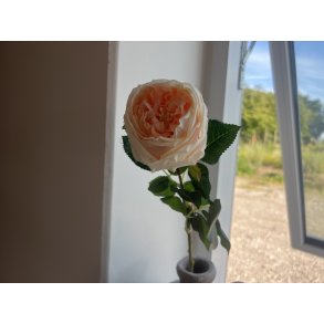 DEKO FLORALE, Kunstig rose, 59 cm, gul, real touch