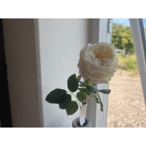 DEKO FLORALE, Kunstig rose, 59 cm, cream, real touch