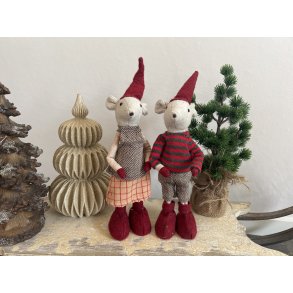 Chic Antique, Noa & Noel Julemus stende st med 2, 38 cm hj