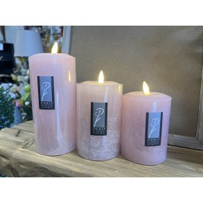 DEKO FLORALE, Bloklys LED, lyserd, 7,6 cm. i diameter