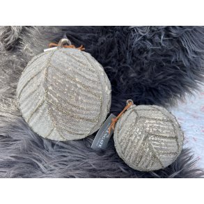 GreenGate, Julekugle vinterblad med glimmer