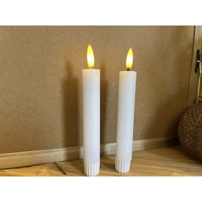 DEKO FLORALE, Bedelys (14 cm.) LED, hvid, 2 stk.