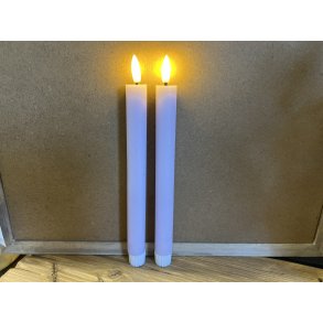 DEKO FLORALE, Kronelys (24 cm.) LED, lys lilla, 2 stk., 2. sortering