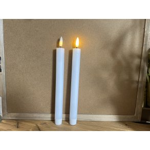 DEKO FLORALE, Kronelys (24 cm.) LED, hvid, 2 stk., 2. sortering