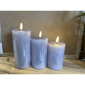 DEKO FLORALE, Bloklys LED, gr, 7 cm. i diameter