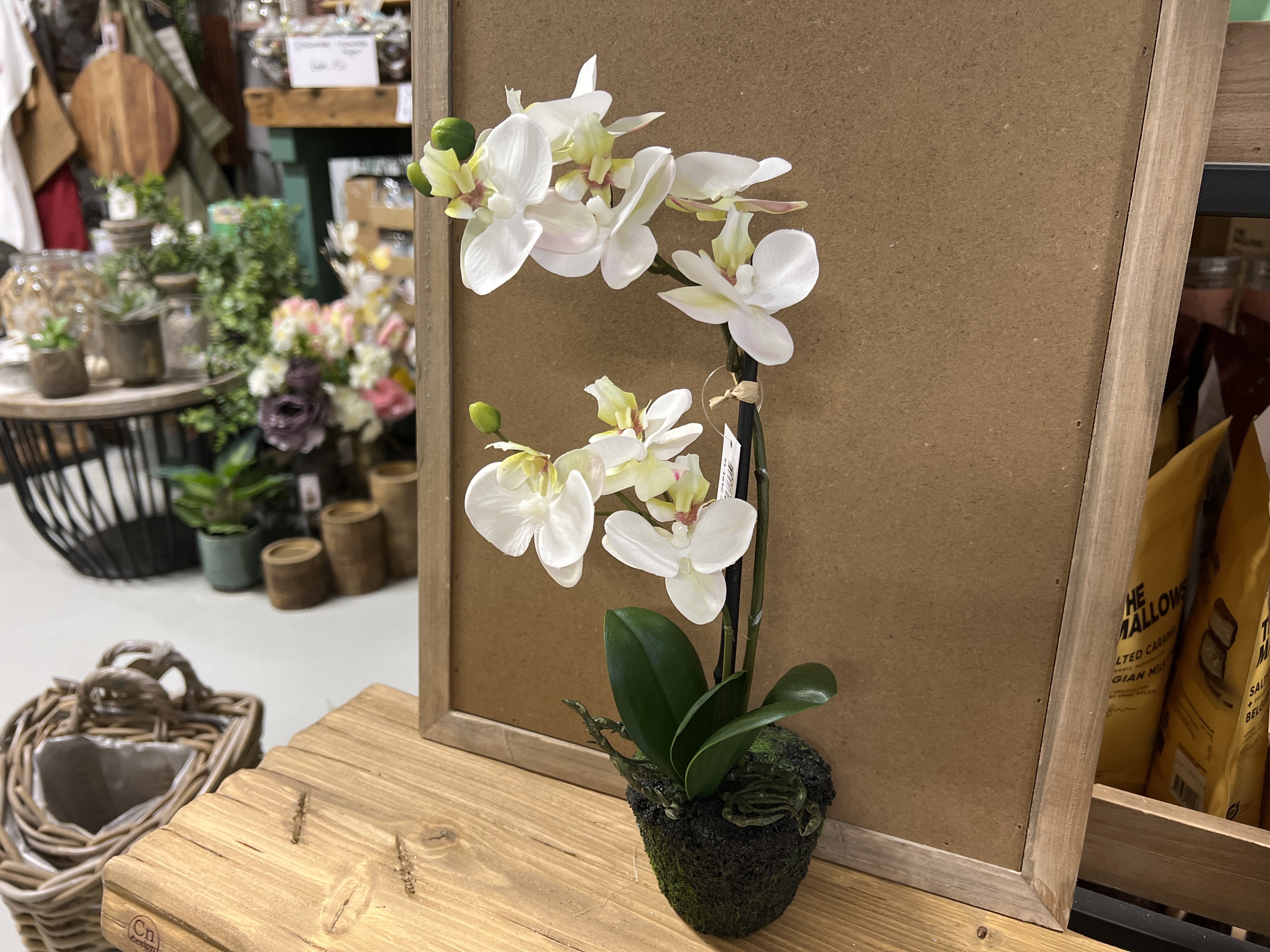 DEKO FLORALE, Kunstig orkid, 32 cm.
