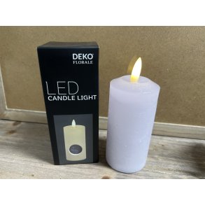 DEKO FLORALE, Bloklys LED, lys lilla, 5,2/H10 cm.