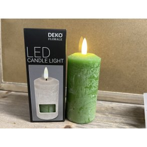 DEKO FLORALE, Bloklys LED, grn, 5,2/H10 cm.