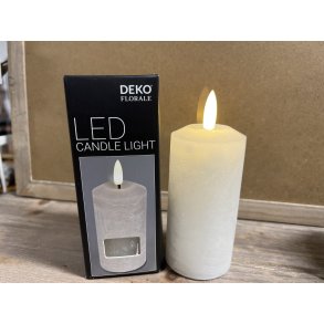 DEKO FLORALE, Bloklys LED, cream, 5,2/H10 cm.