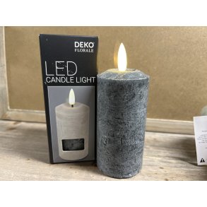 DEKO FLORALE, Bloklys LED, sort, 5,2/H10 cm.