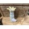 Speedtsberg, Vase med blomst, D7 x H17 cm. (grn/hvid)