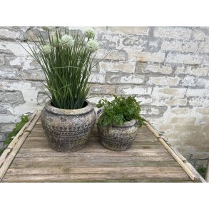 DEKO FLORALE, Skjuler, Stenudtryk, Brun/grn