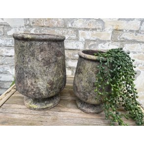 DEKO FLORALE, Skjuler p fod, Stenudtryk, Brun/grn