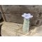 Speedtsberg, Vase med blomst, D5x12cm. (gul/lyserd)