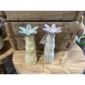 Speedtsberg, Vase med blomst, D7 x H17 cm. (gul/gr)