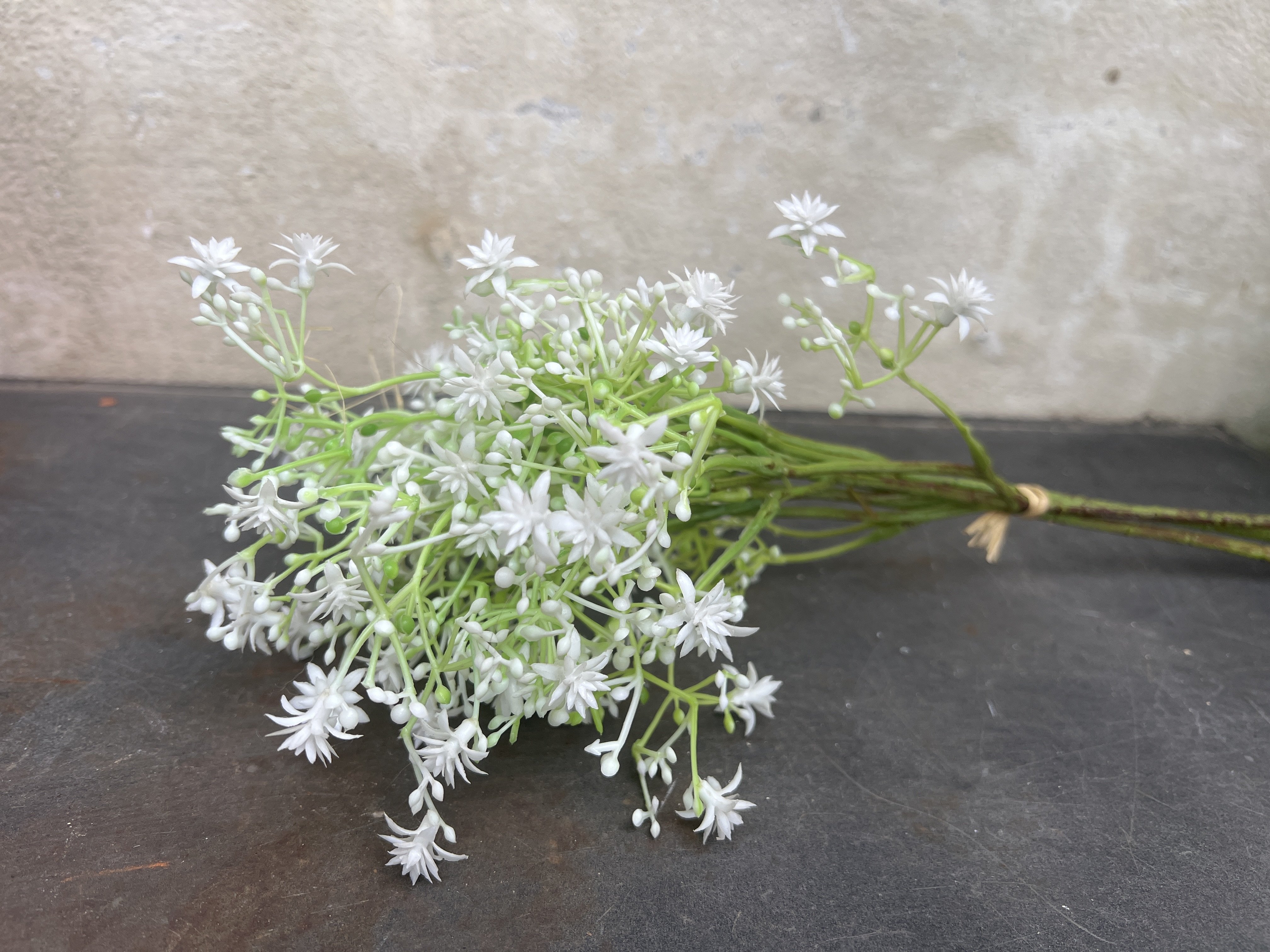 DEKO FLORALE, Mini blomster buket, 30cm, hvid