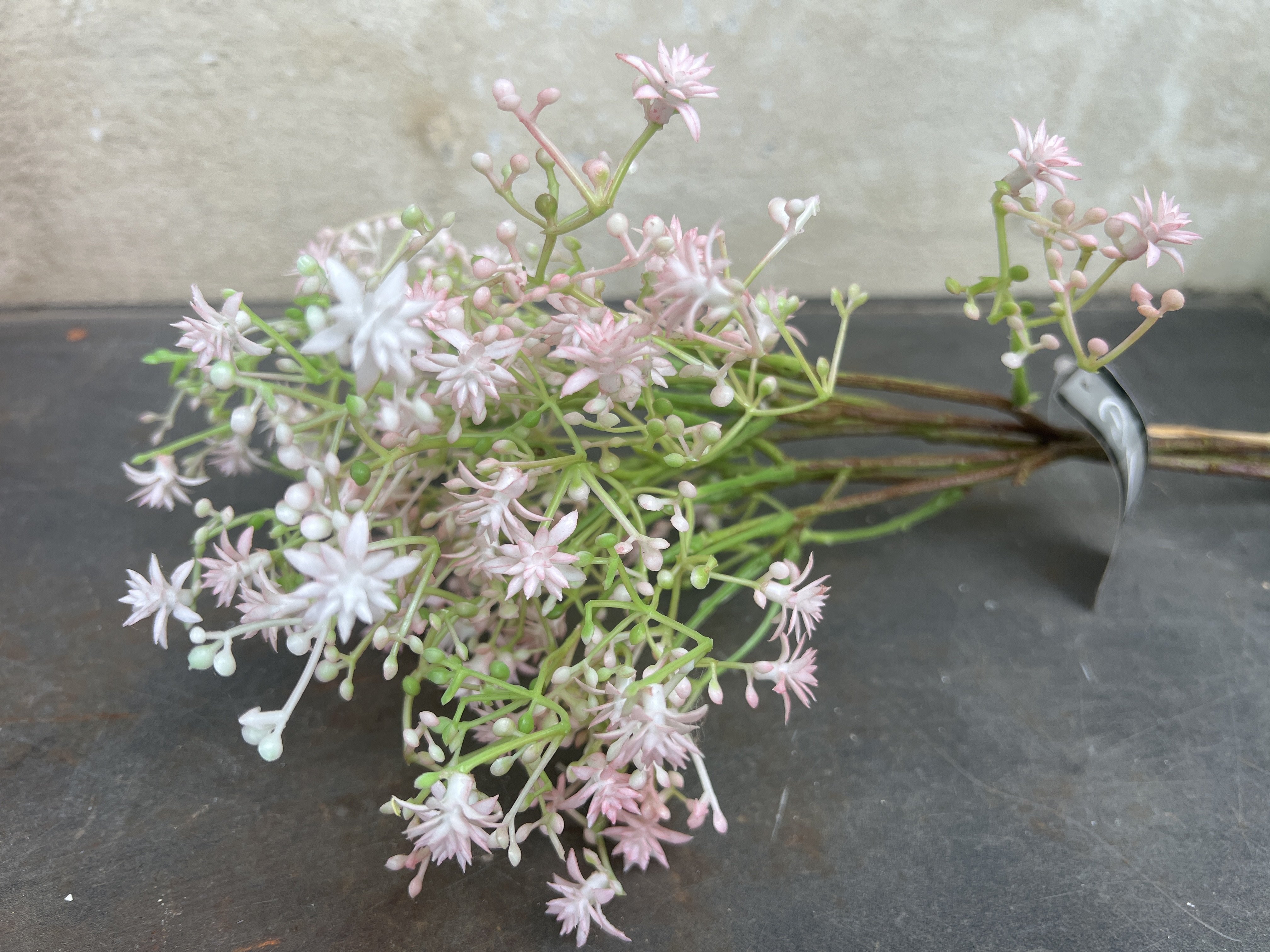 DEKO FLORALE, Mini blomster buket, 30cm, lyserd