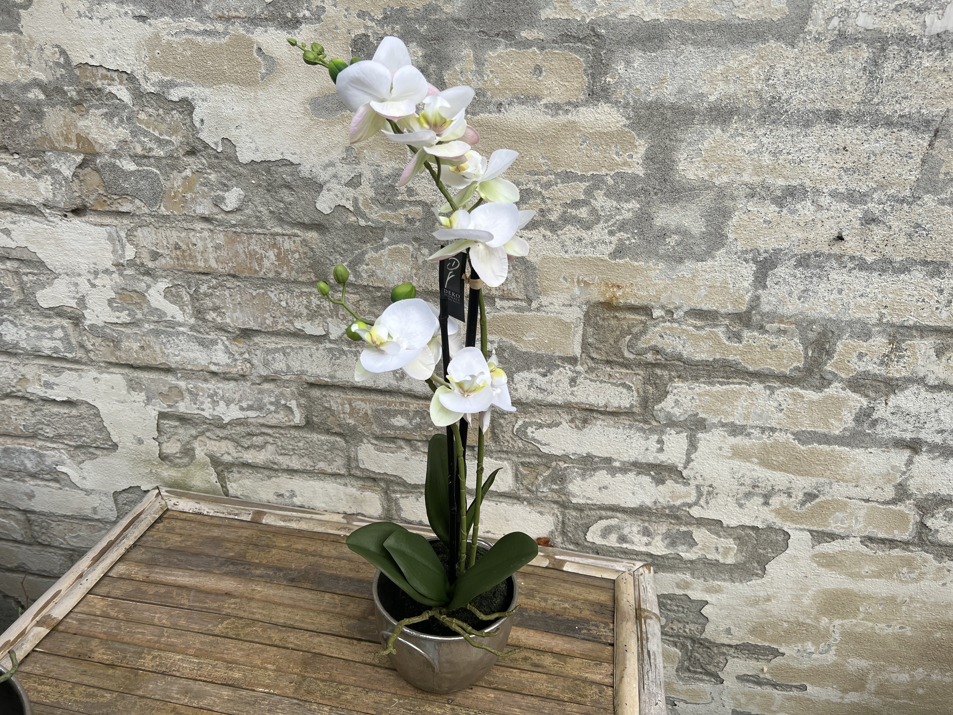 DEKO FLORALE, Kunstig orkid, 48 cm.