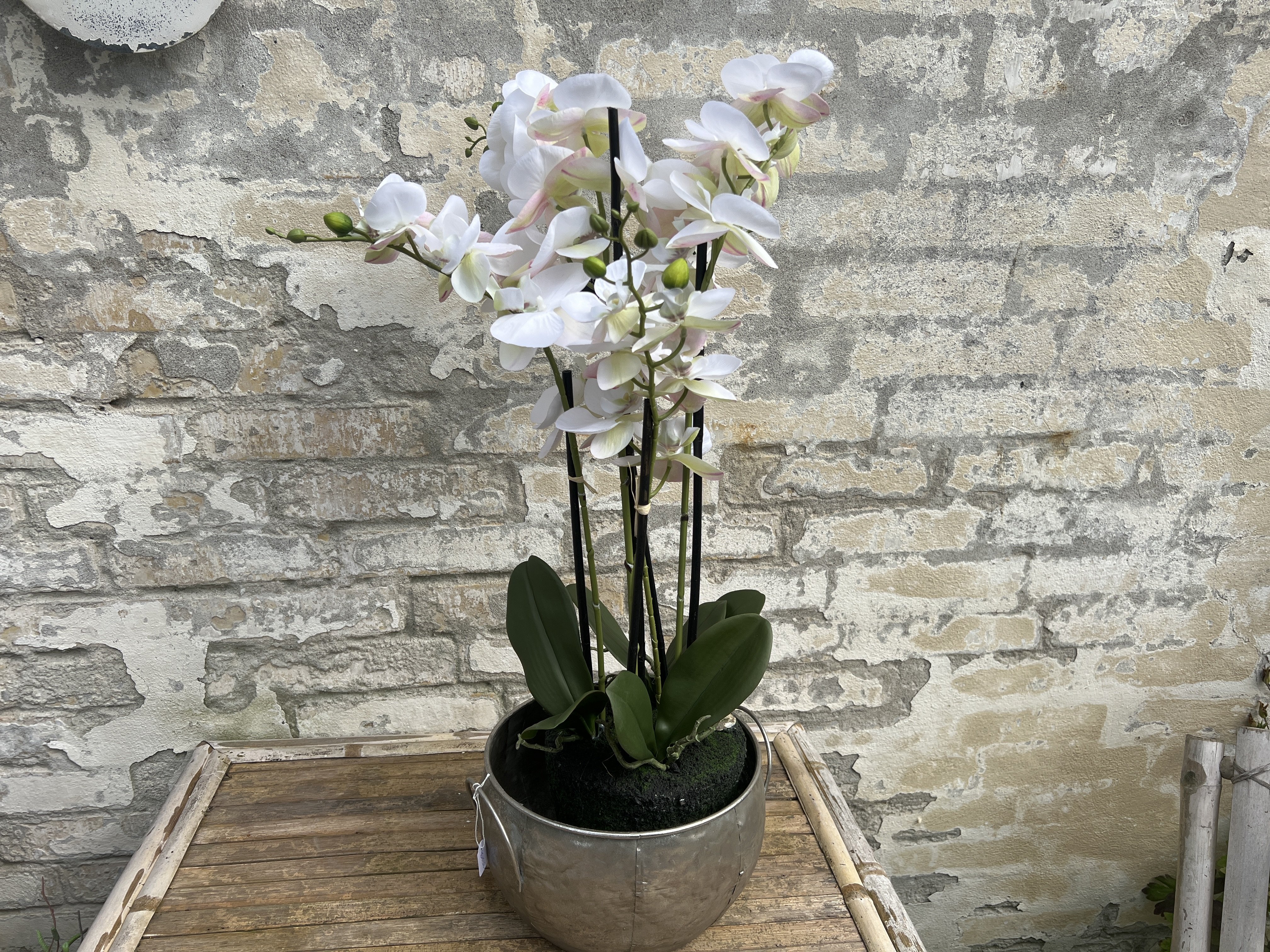 DEKO FLORALE, Kunstig orkid, 70 cm.