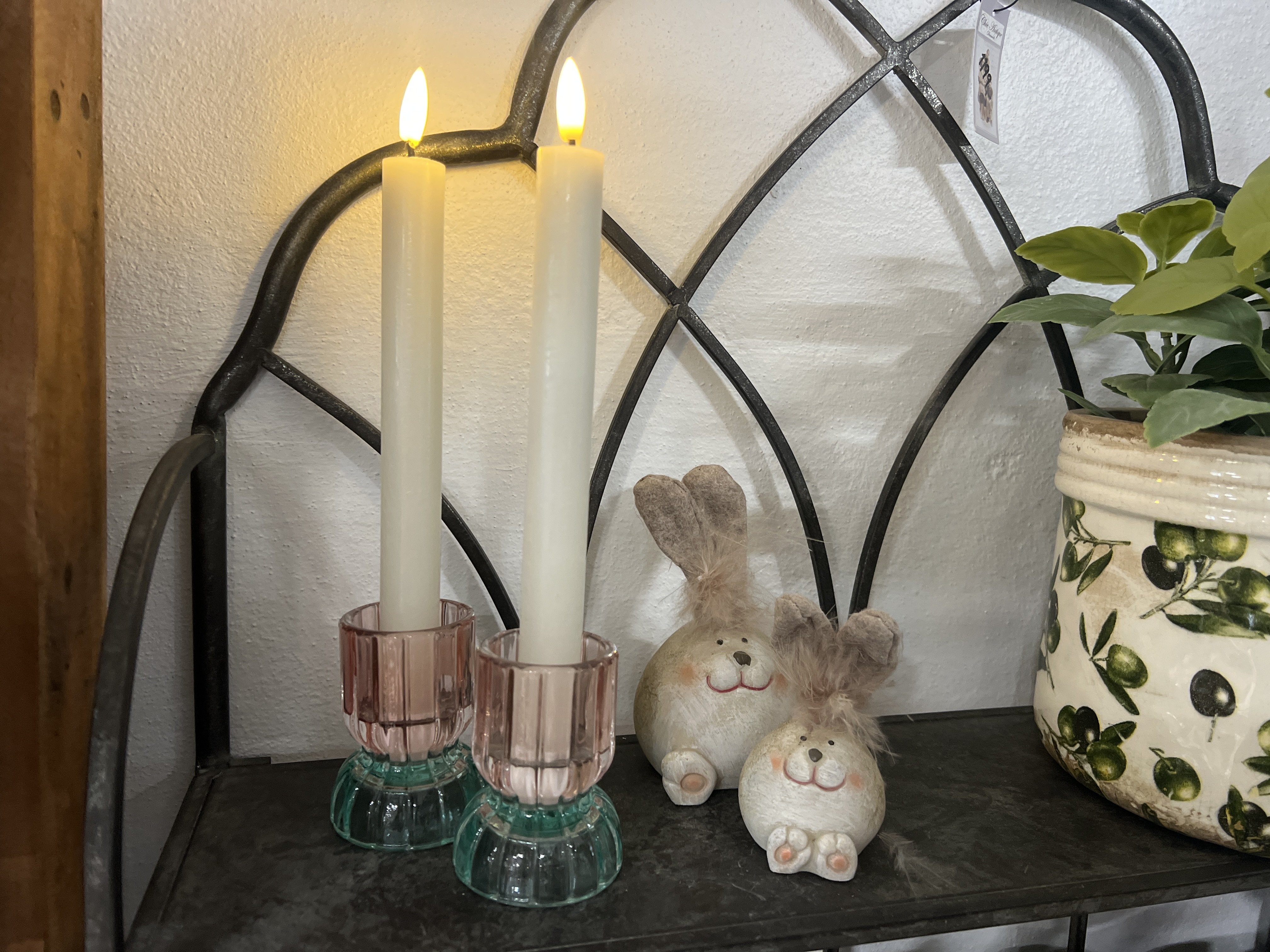 DEKO FLORALE, Kronelys (24 cm.) LED, cream, 2 stk. - 2. sortering.