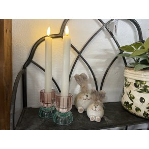 DEKO FLORALE, Kronelys (24 cm.) LED, cream, 2 stk. - 2. sortering.