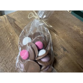 Chokolenten, �kande/mint blomster, lys chokolade, ca. 100 g