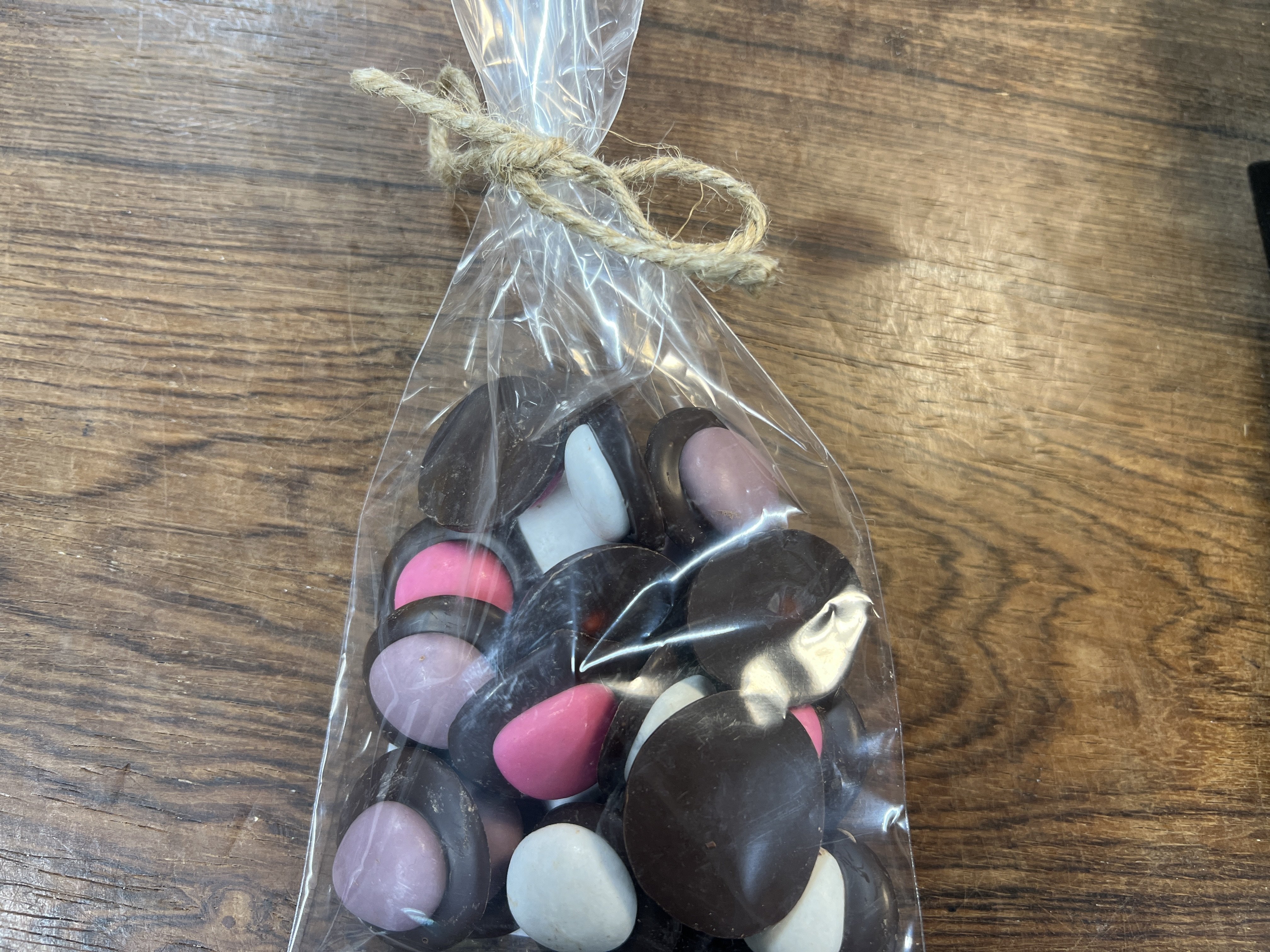 Chokolenten, �kande/mint blomster, m�rk chokolade, ca. 100 g