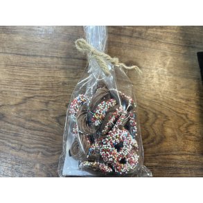 Chokolenten, Harlekin ringe, lys chokolade med tivolikrymmel, ca. 100 g