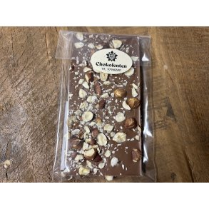 Chokolenten, Lys chokolade med hasseln�dder, ca. 95 g