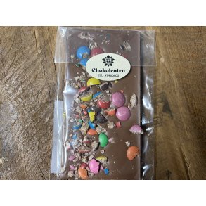 Chokolenten, Lys chokolade med chokoladeknapper, ca. 95 g