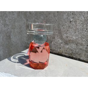 Speedtsberg, Noa, Fyrfadsstage (krystal), D7x13 cm., klar/bl/lyserd