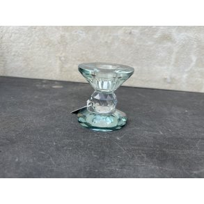 Speedtsberg, Lysestage i krystalglas, D6x7cm., aqua