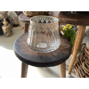 La Vida, Ivy glas fyrfadsstage, med antik guldkant 