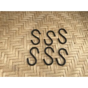 Speedtsberg, S-krog 4,5cm, 6stk polybag metal, mat sort