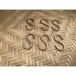 Speedtsberg, S-krog 4,5cm, 6stk polybag metal, mat guld